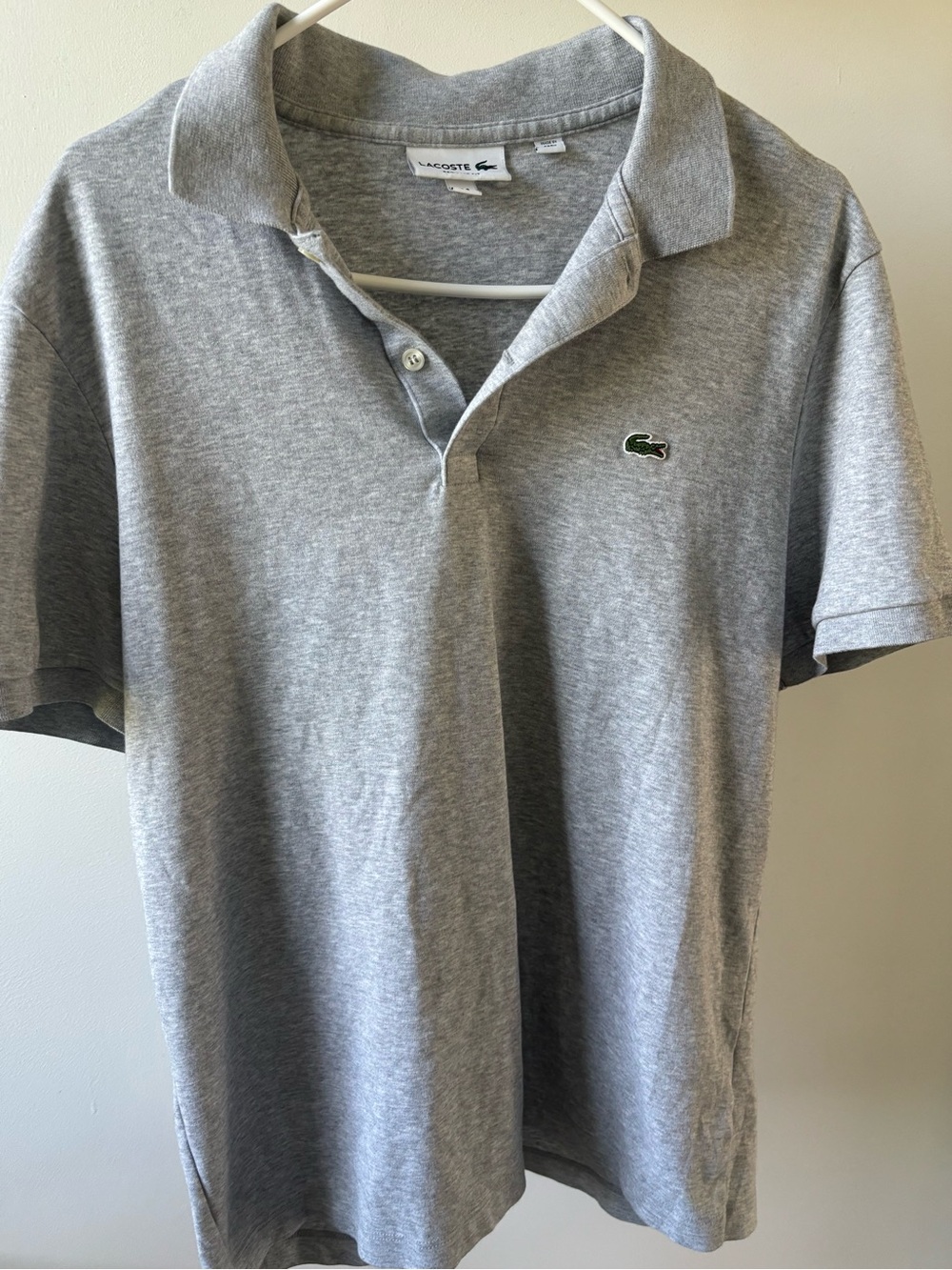 Lacoste Men’s Grey Classic Piqué Polo Shirt